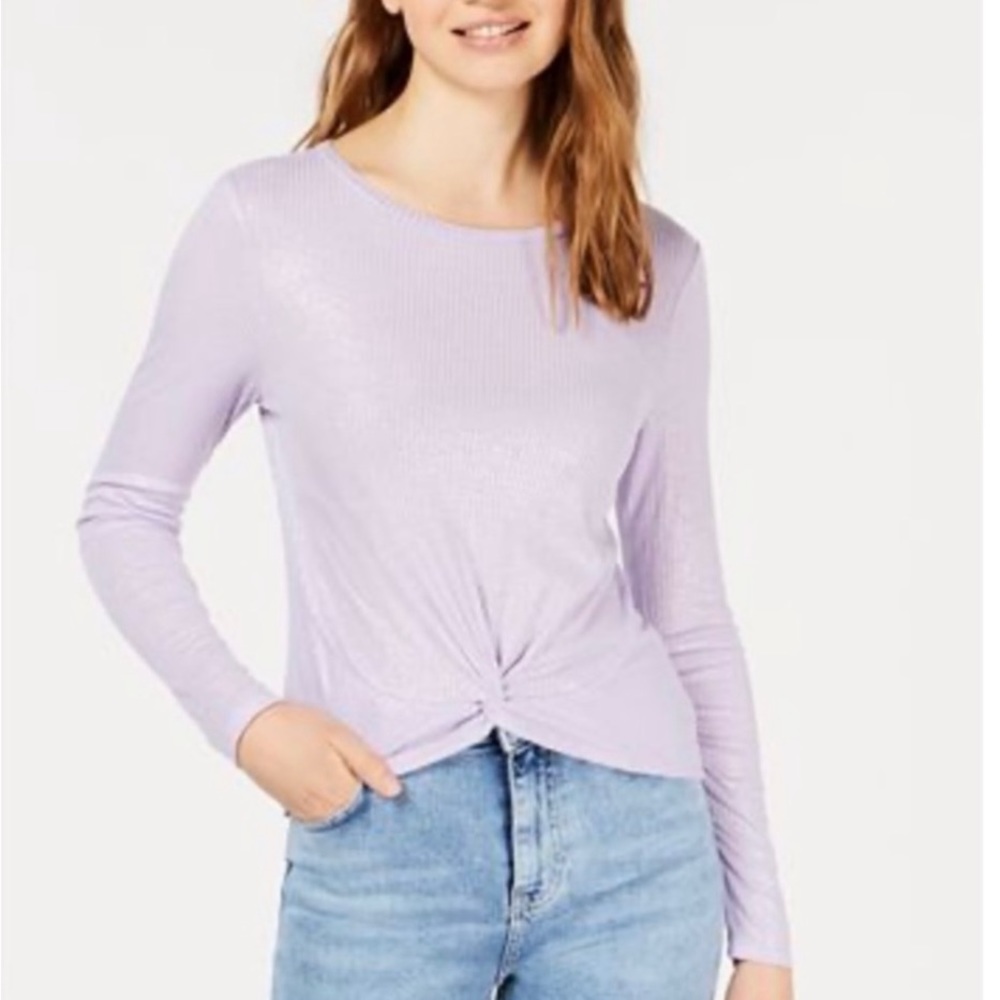 Silver Gray Shimmer Knot Shirt